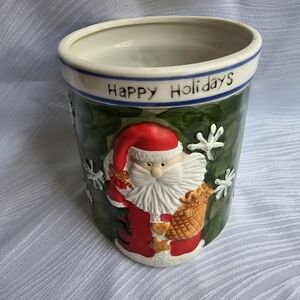 Santa Vase Container Vintage